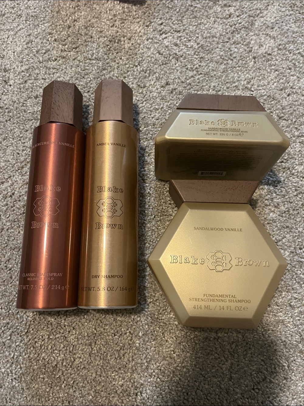 Brand New Blake Brown Lively Hair Hairspray Dry Shampoo Mask Shampoo Set